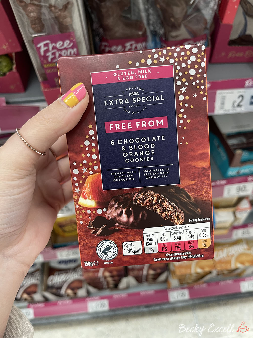 Asda's gluten-free Christmas products 2021: 6 Chocolate and Blood Orange Cookies