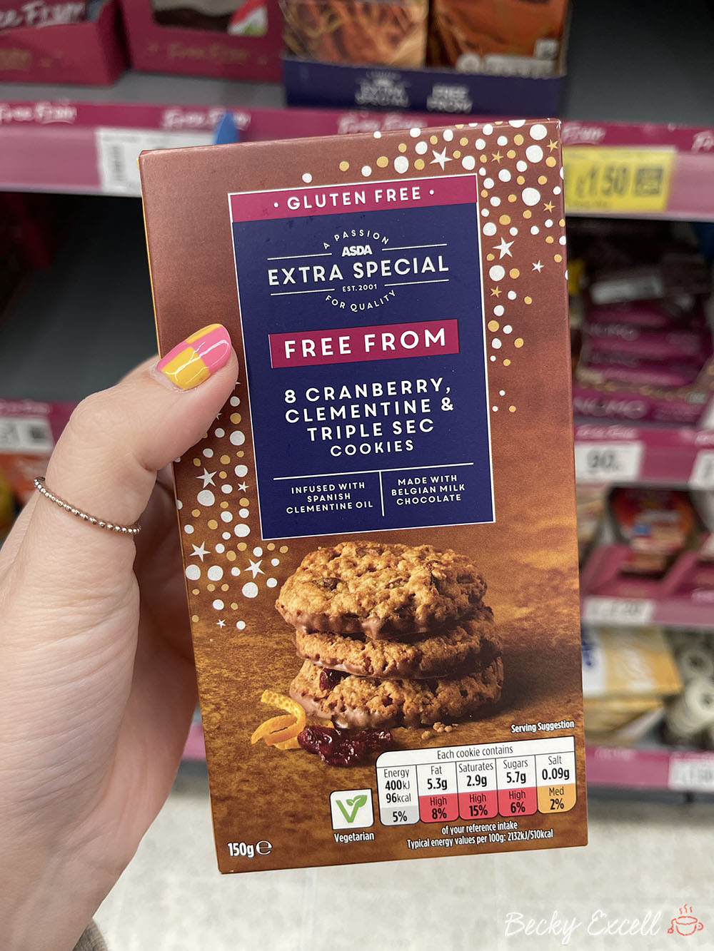 Asda's gluten-free Christmas products 2021: 8 cranberry, clementine and triple sec cookies