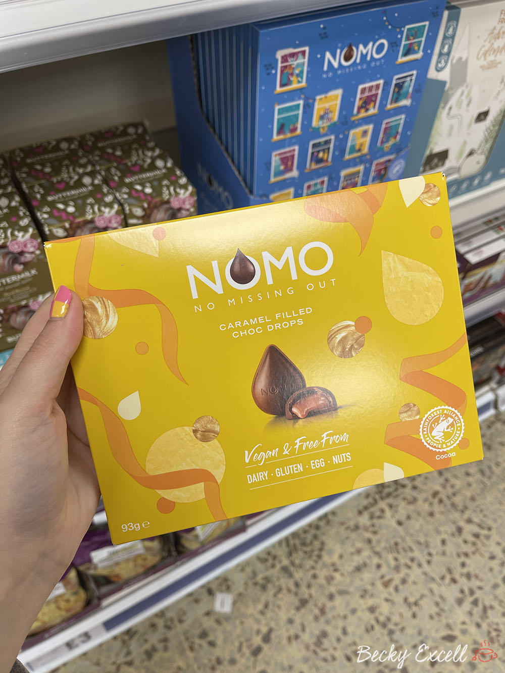 Nomo Caramel Filled Chocolate Drops Vegan and Dairy-free