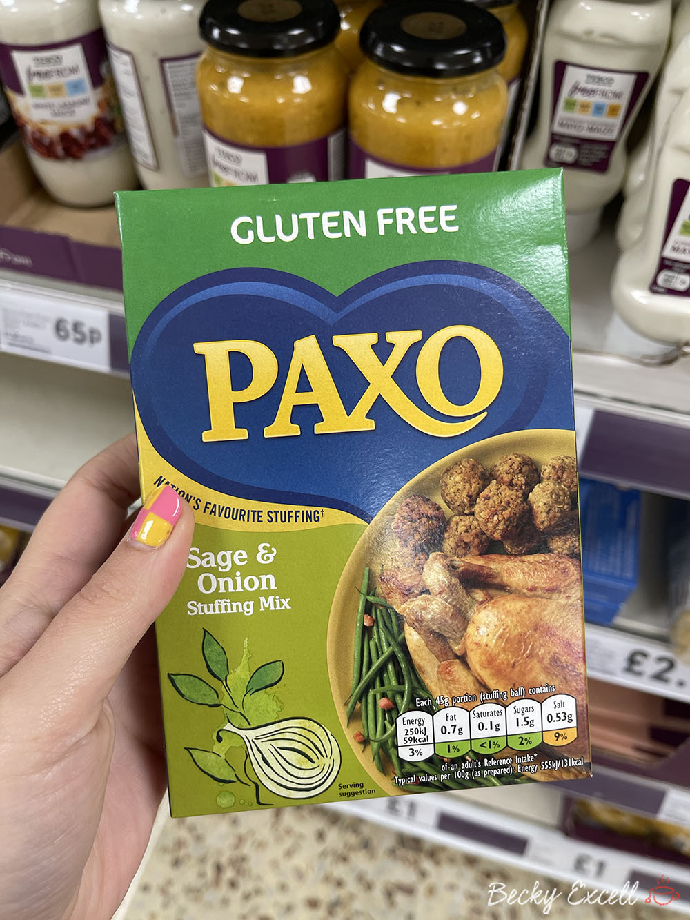 Paxo Gluten-free Sage. andOnion Stuffing