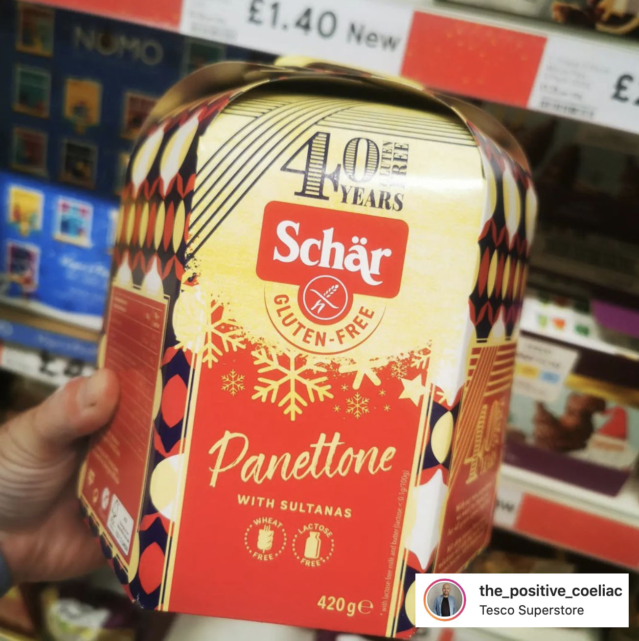 Tescos gluten-free Christmas products 2021: Schar Panettone