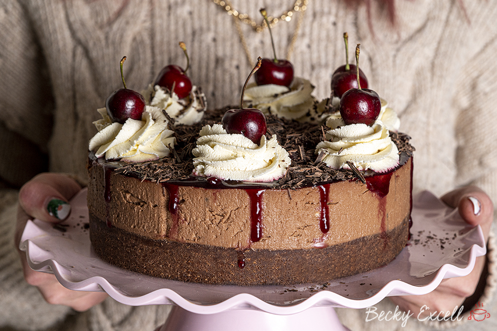 Gluten-free Black Forest Cheesecake Recipe (No-bake)