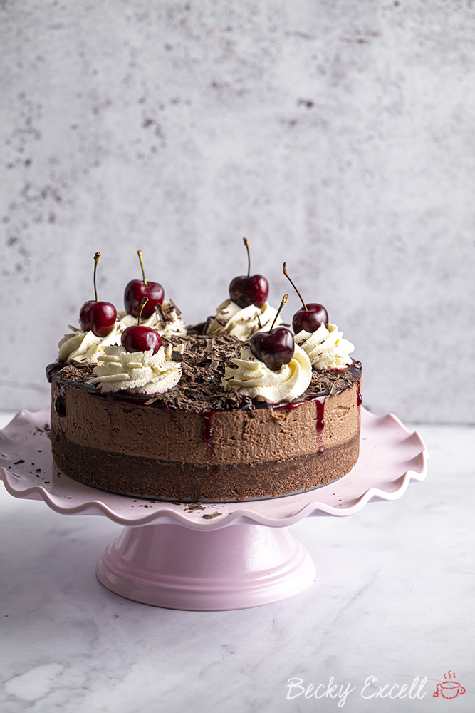 Gluten-free Black Forest Cheesecake Recipe (No-bake)