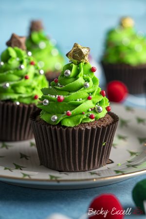 Gluten-free Christmas Tree Cupcakes Recipe (dairy-free option)