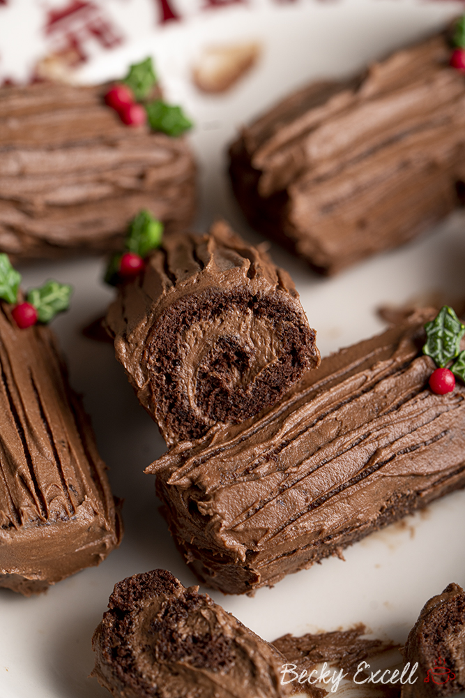 Gluten-free Mini Yule Logs Recipe (dairy-free option)