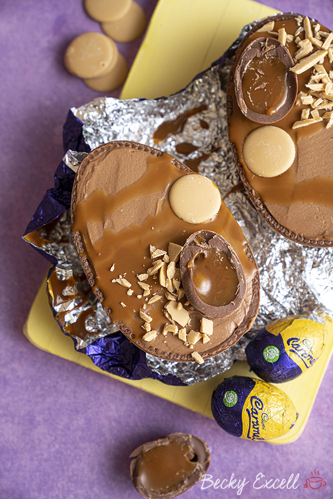 Cheesecake filled Easter eggs recipe