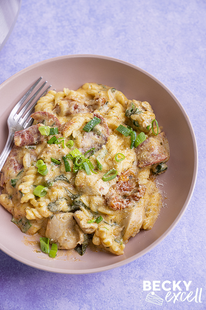 Slow Cooker Creamy Chicken Pepperoni Pasta Recipe