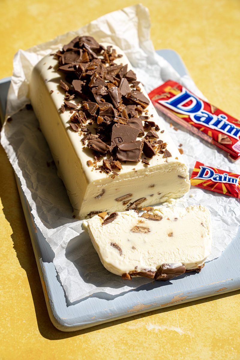 3-Ingredient Daim Bar Ice Cream Recipe (No-churn)