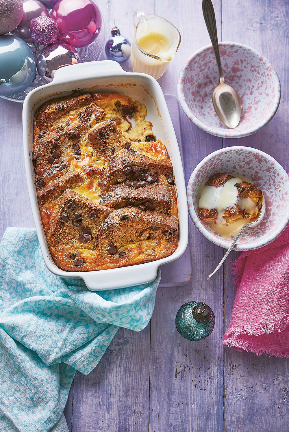 Leftover Panettone Bread and Butter Pudding