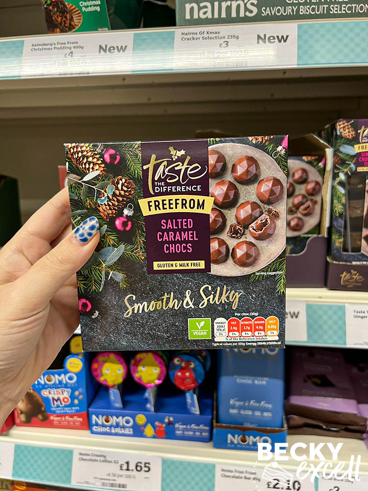 Sainsbury's gluten-free Christmas products: free from salted caramel chocs