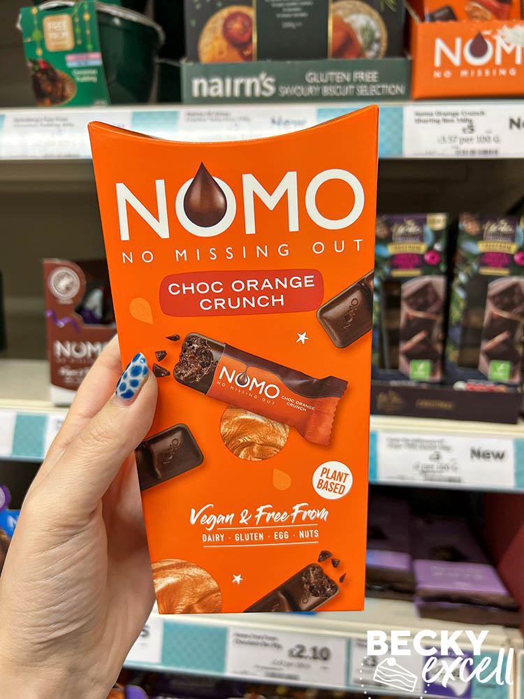 Sainsbury's gluten-free Christmas products: nomo choc orange crunch mini bars