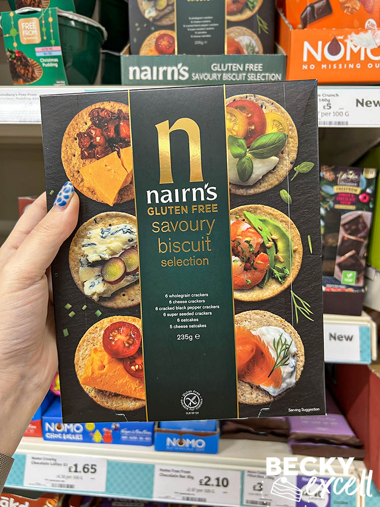 Sainsbury's gluten-free Christmas products: nairn's gluten-free savoury biscuit selection