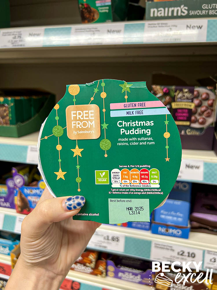 Sainsbury's gluten-free Christmas products: large Christmas pudding