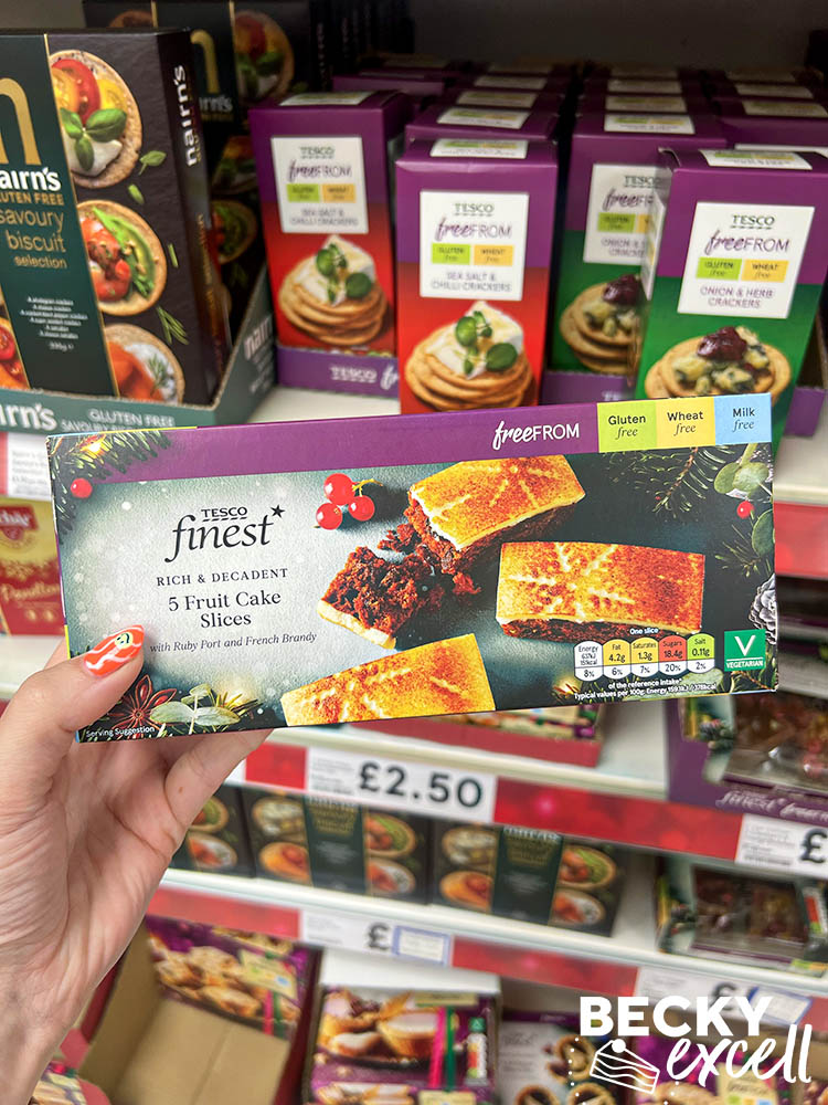 Tesco's Gluten-free Christmas Products 2023: Fruit Cake Slices