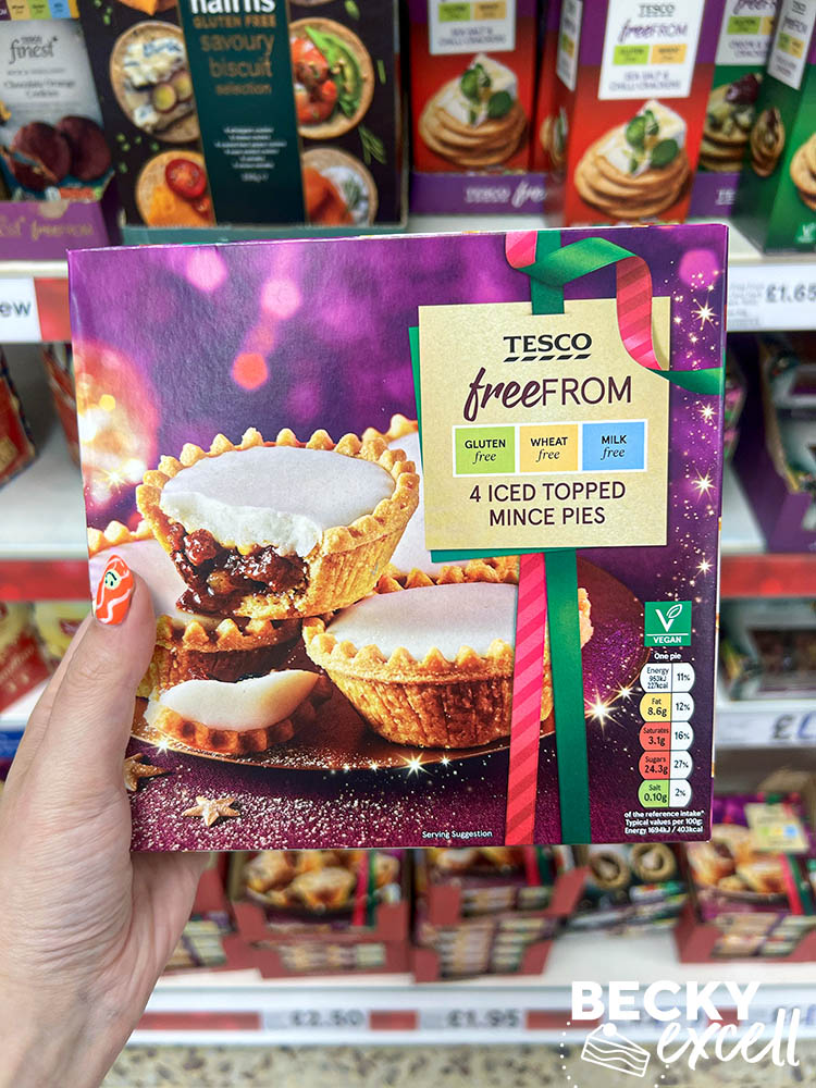 Tesco's Gluten-free Christmas Products 2023: 4 Iced Topped Mince Pies