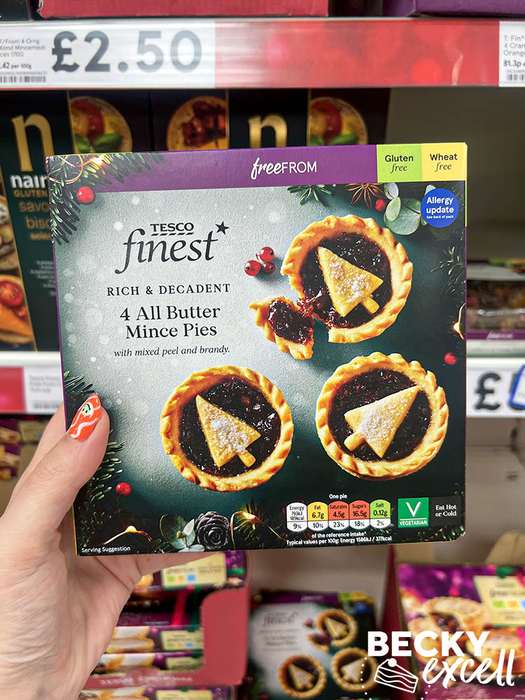 Tesco's Gluten-free Christmas Products 2023: All Butter Mince Pies