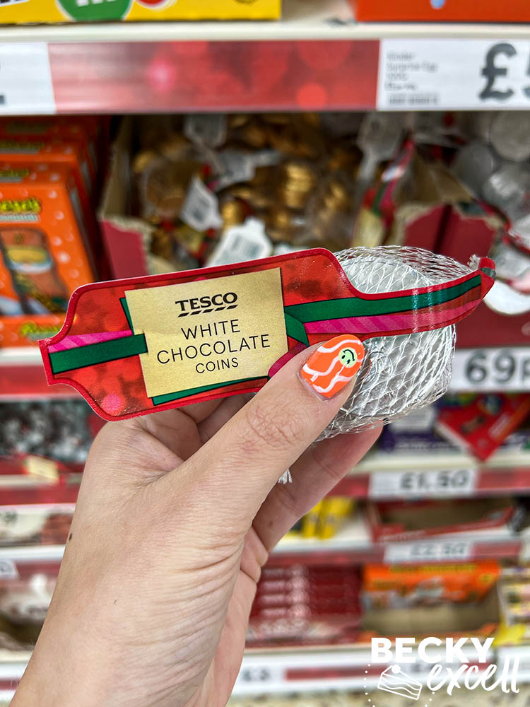 Gluten-free Christmas chocolates guide in UK supermarkets for 2023: White Chocolate Coins