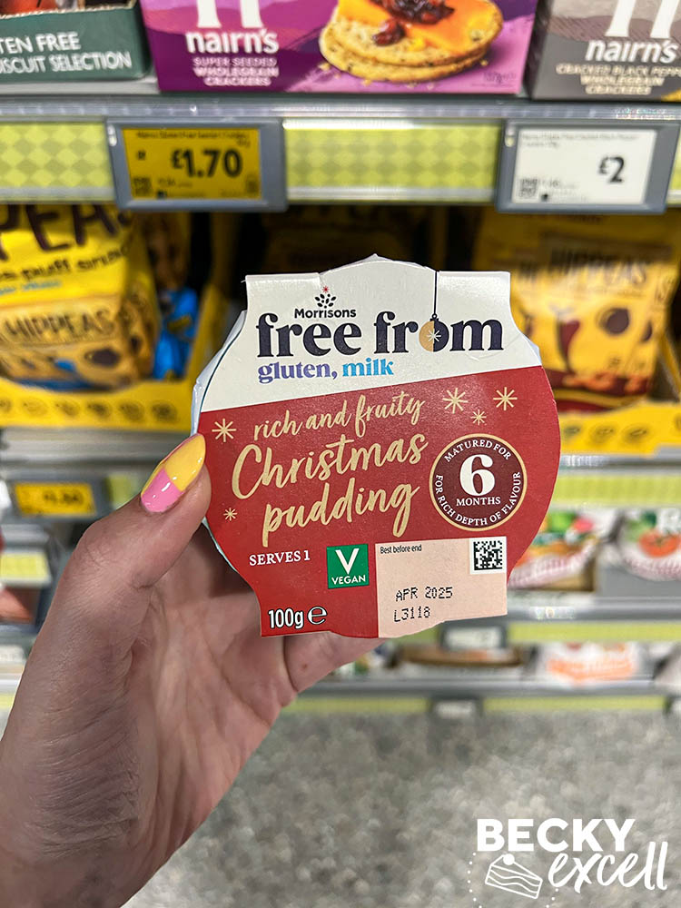 Morrisons gluten-free Christmas products 2023: free from rich and fruity christmas pudding small
