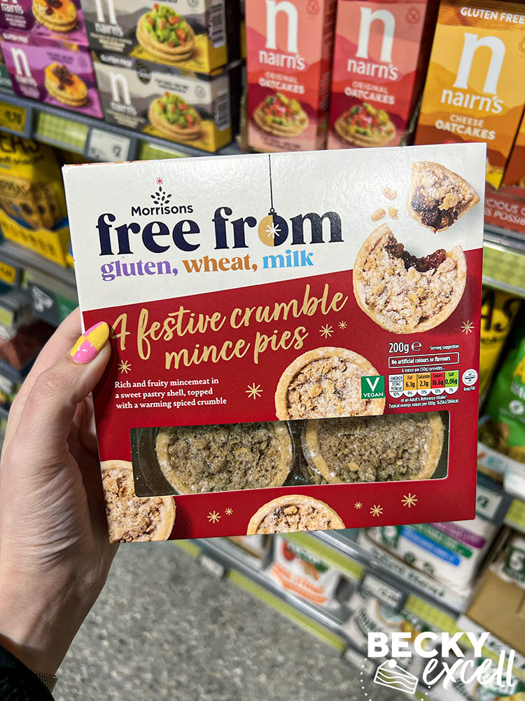 Morrisons gluten-free Christmas products 2023: 4 festive crumble mince pies