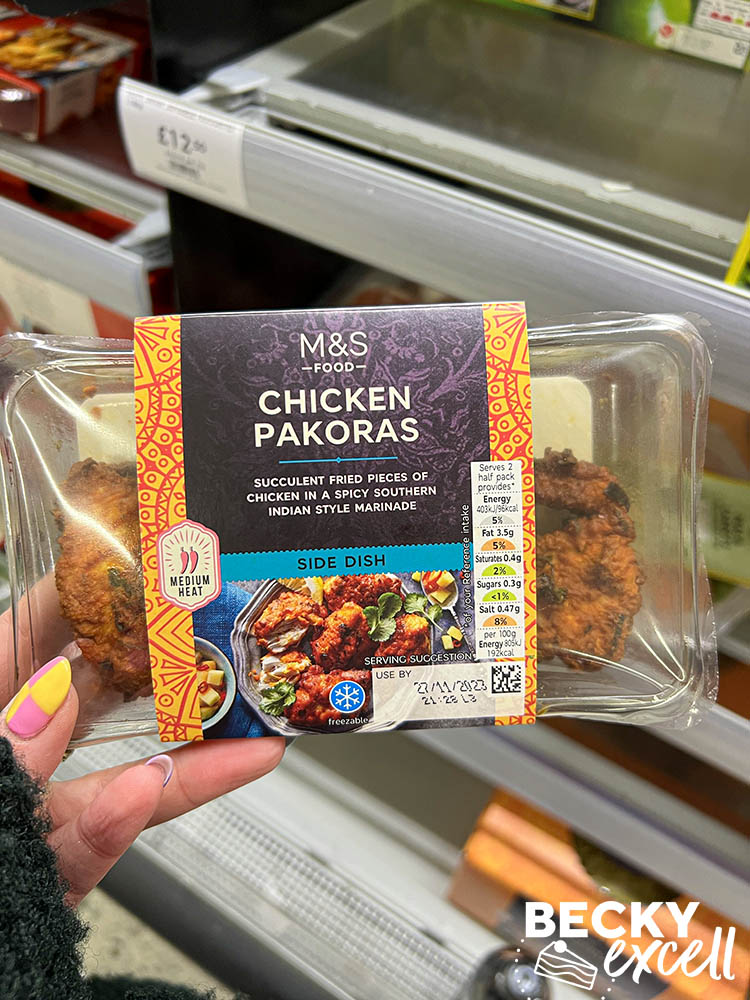 Mark's and Spencer's gluten-free Christmas products 2023: party food chicken pakoras