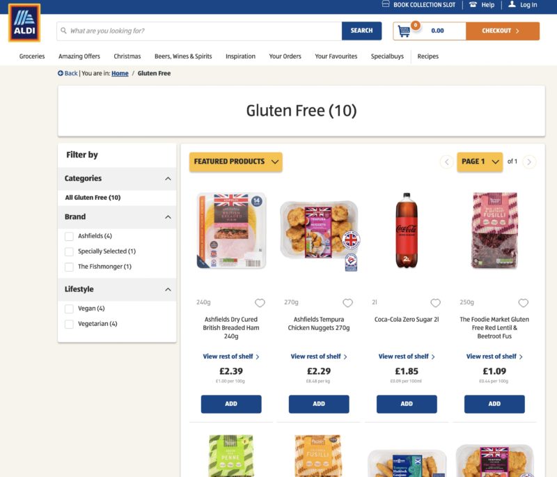 Aldi's gluten-free Christmas products 2023: 10 products only