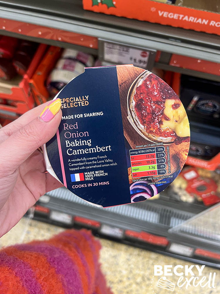 Aldi's gluten-free Christmas products 2023: red onion baking camembert