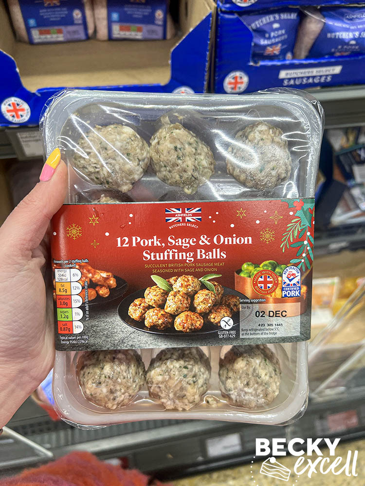Aldi's gluten-free Christmas products 2023: 12 pork sage and onion stuffing balls
