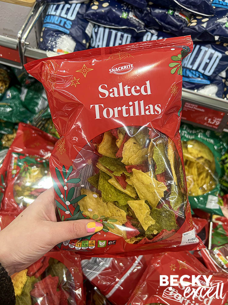 Aldi's gluten-free Christmas products 2023: salted tortillas