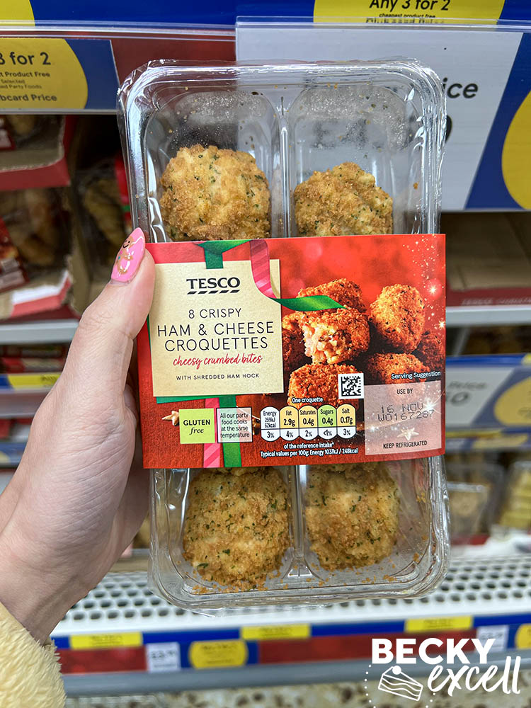 Gluten-free party food guide 2023 Tesco: Ham and cheese croquettes