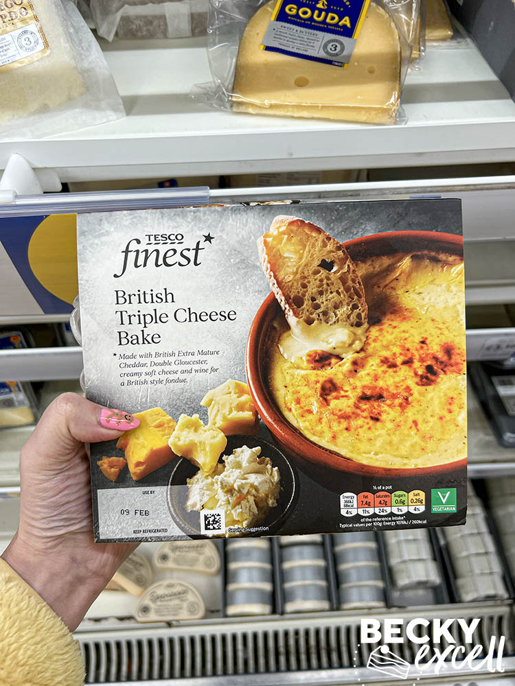 Gluten-free party food guide 2023 Tesco: british triple cheese bake