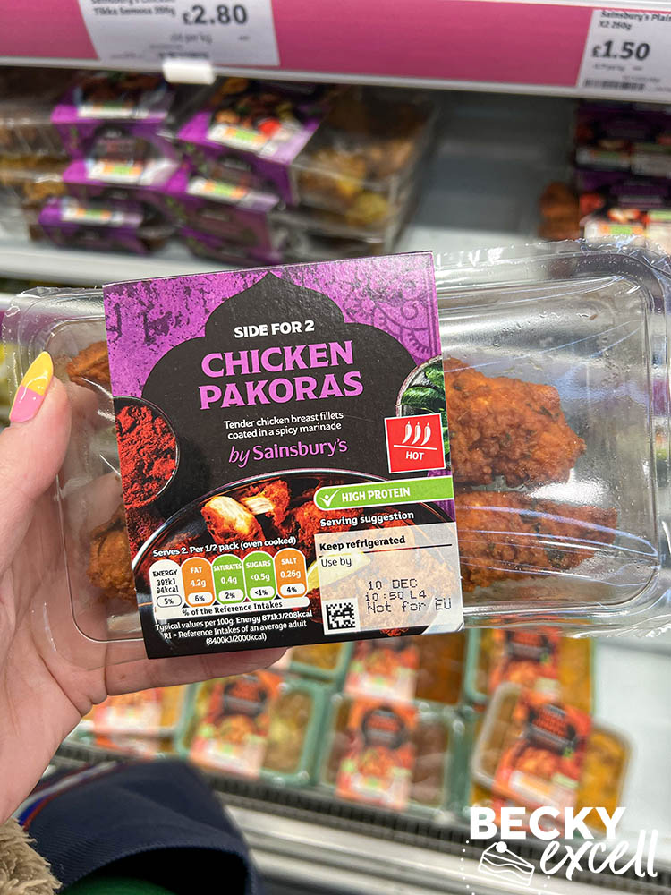 Gluten-free party food guide 2023 sainsburys: chicken pakoras