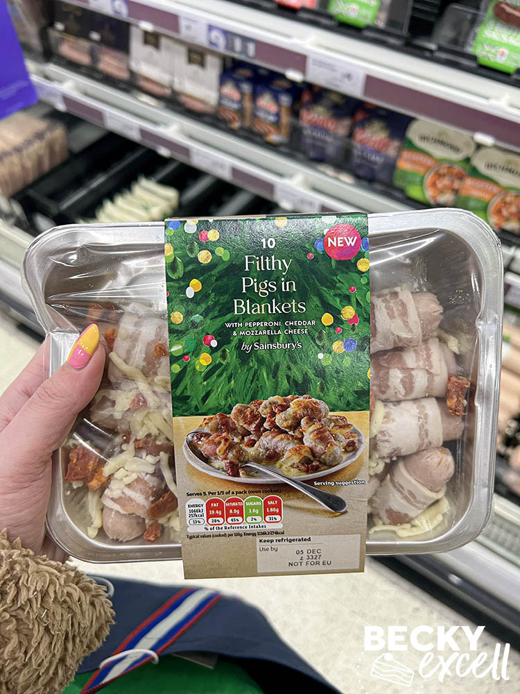 Gluten-free party food guide 2023 sainsburys: filthy pigs in blankets
