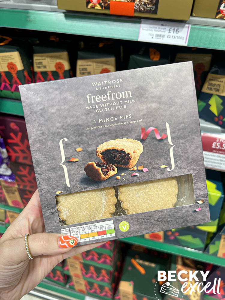Waitrose's gluten-free Christmas products 2023: 4 mince pies