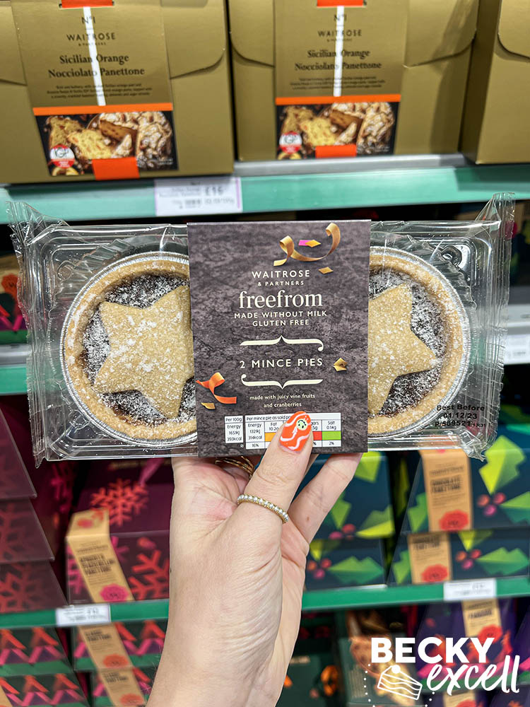 Waitrose's gluten-free Christmas products 2023: 2 star-topped mince pies