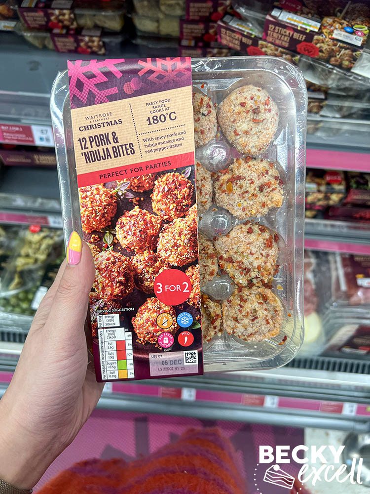 Waitrose's gluten-free Christmas products 2023: party food 12 pork and nduja bites