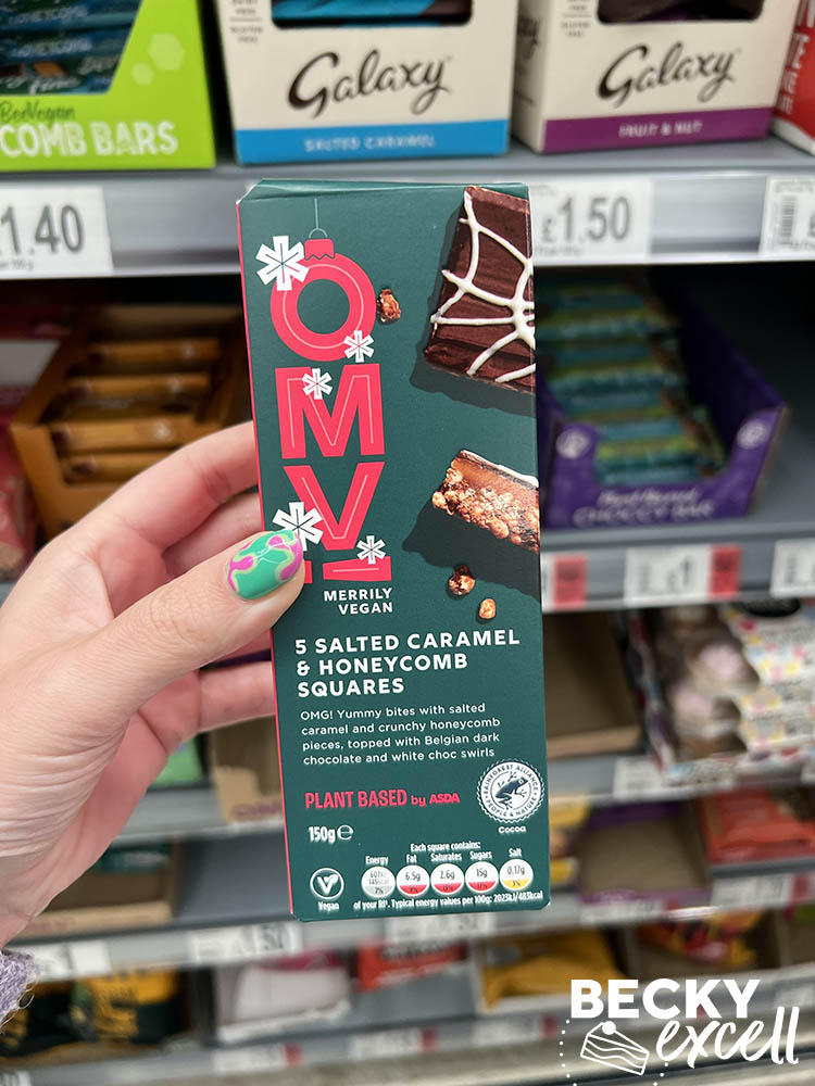 OMV 5 salted caramel and honeycomb squares Asda gluten-free Christmas products 2024