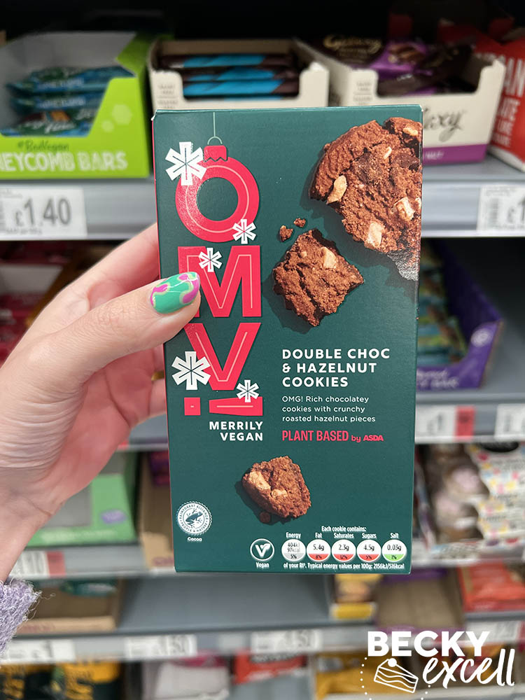 OMV double choc and hazelnut cookies Asda gluten-free Christmas products 2024