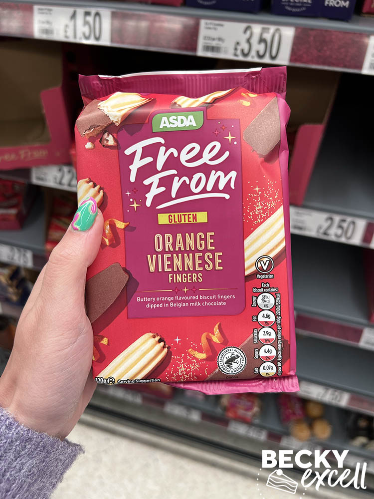 Asda free from gluten orange viennese fingers