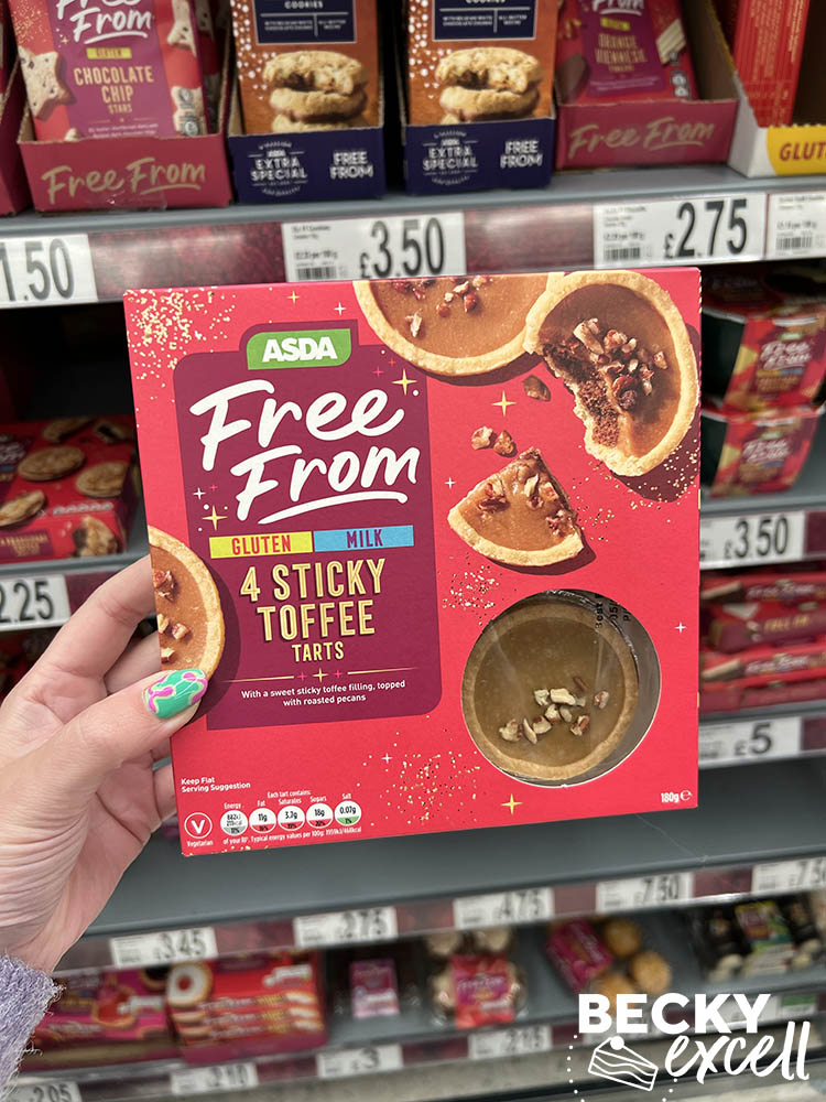 Asda free from 4 sticky toffee tarts