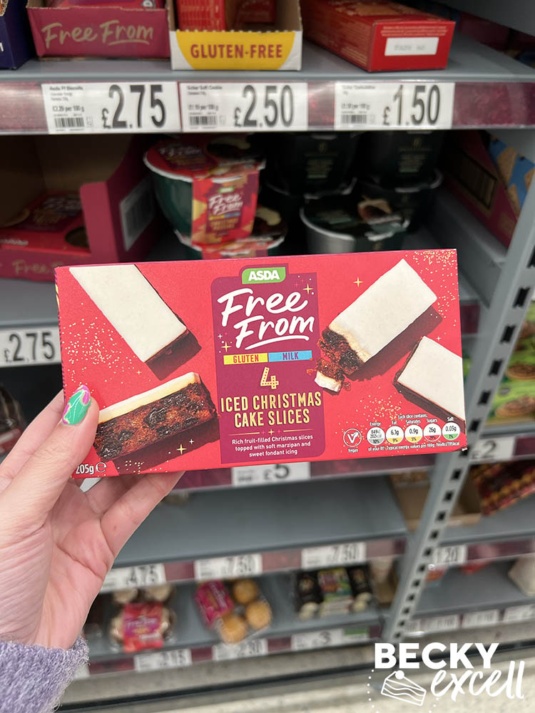 Asda free from 4 Iced christmas cake slices