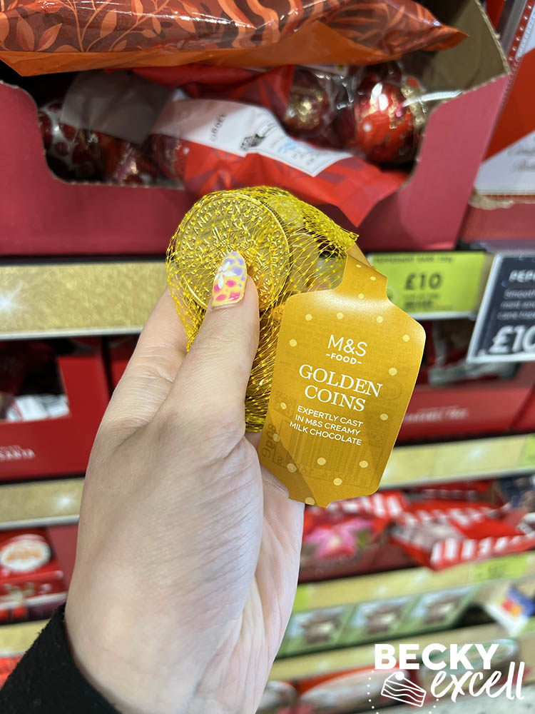 M&S food golden coins