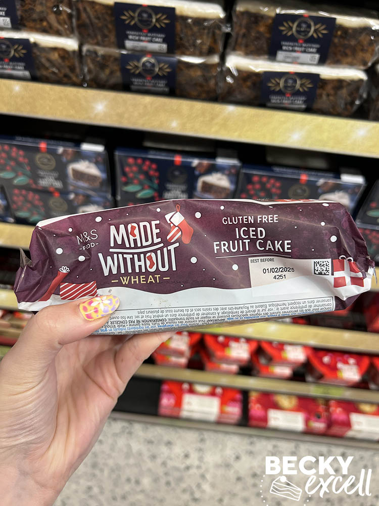 M&S Made Without wheat gluten-free iced fruit cake