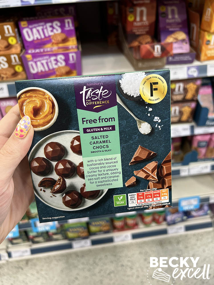 Sainsbury's taste the difference free from gluten and milk salted caramel chocs