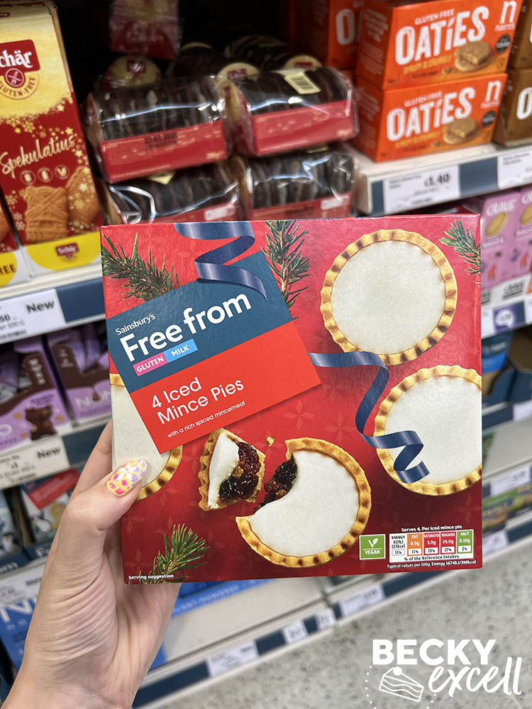 Sainsbury's free from gluten 4 iced mince pies