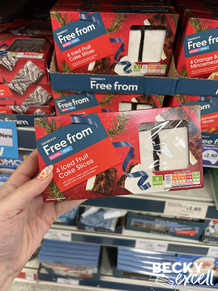 Sainsbury's free from gluten 4 iced fruit cake slices