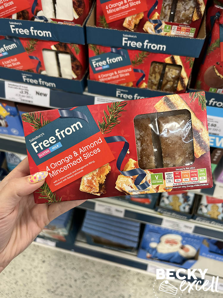 Sainsbury's free from gluten 4 orange and almond mincemeat slices