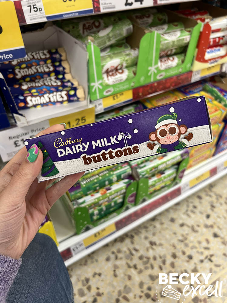 Cadbury dairy milk buttons Tesco's gluten-free Christmas products 2024