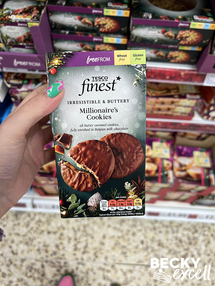 Tesco Finest Free From Millionaire's cookies 2024