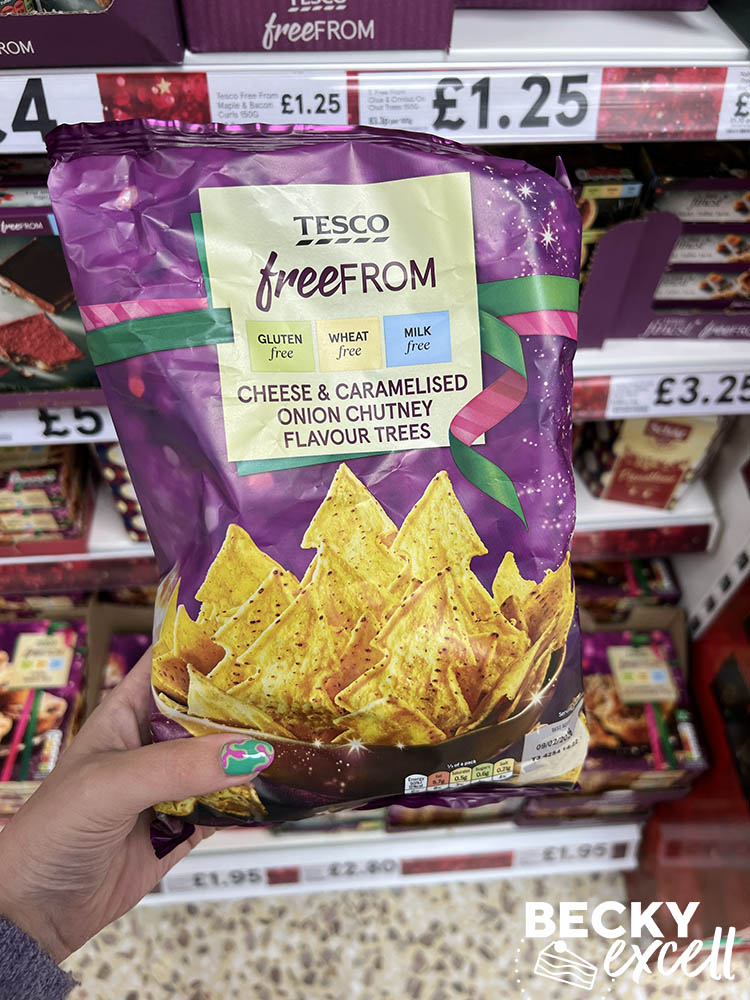 Tesco free from cheese and caramelised onion chutney flavour trees