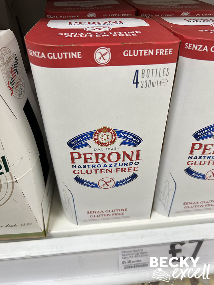 Peroni gluten-free nastro azzuro Tesco 2024